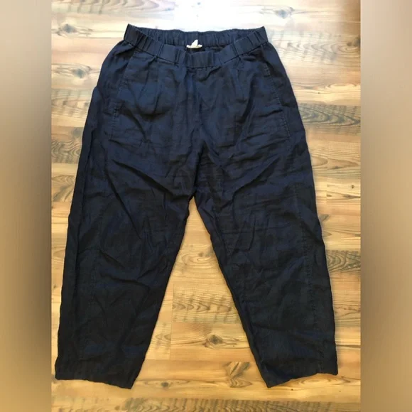Eileen Fisher Black Crop Lantern Pants - Picture 1 of 5
